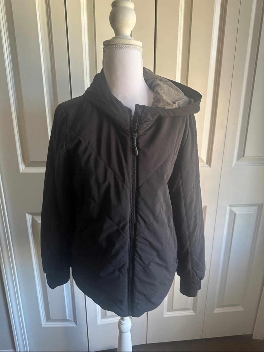 Athleta Girl Heather Gray Hooded Jacket